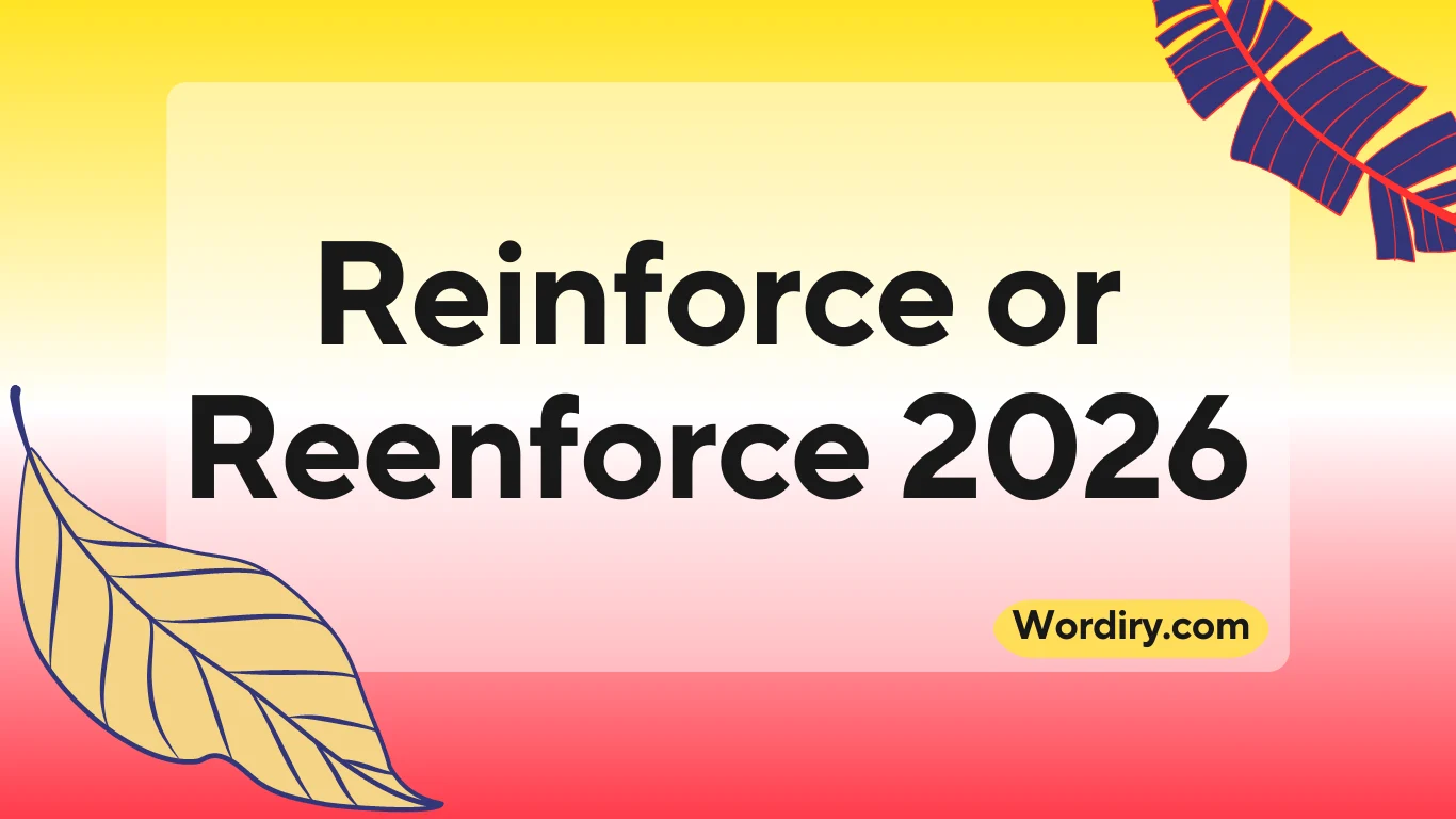 Reinforce or Reenforce