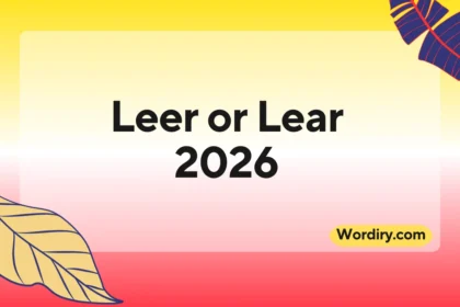Leer or Lear