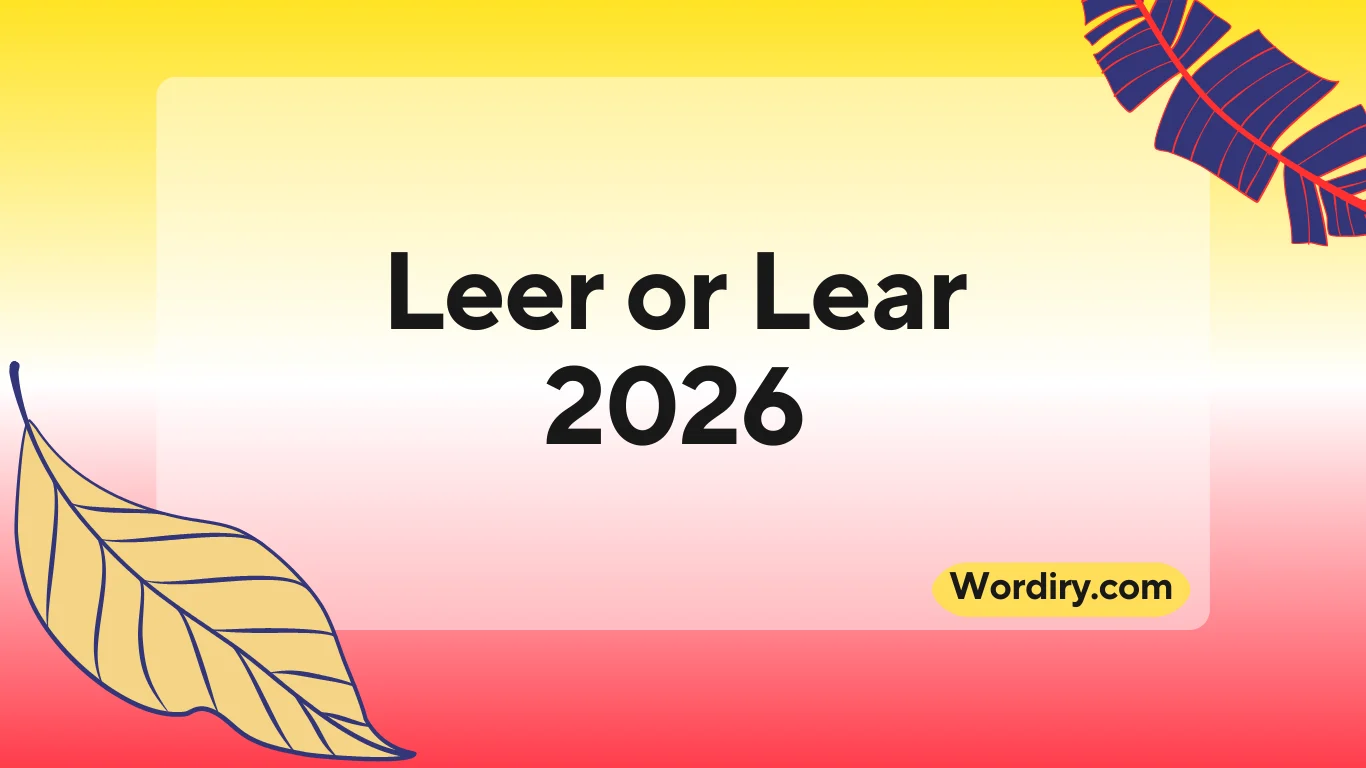Leer or Lear