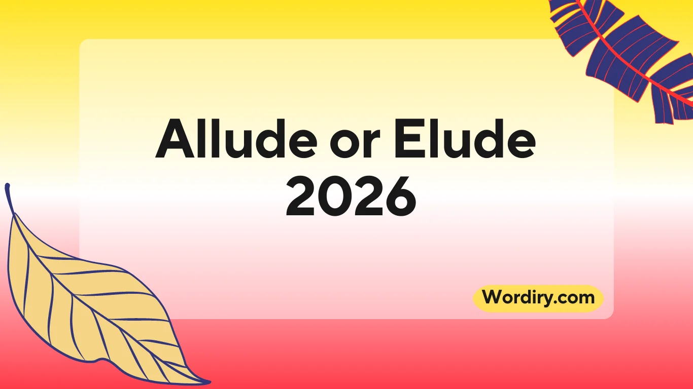 Allude or Elude
