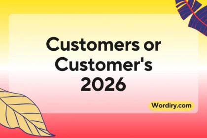 Customers or Customer's