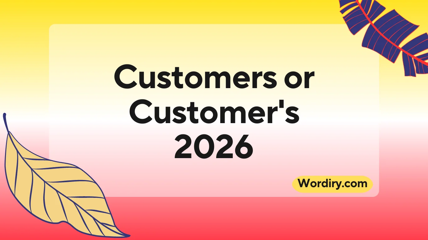 Customers or Customer's