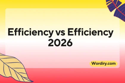Efficiency vs Efficiency