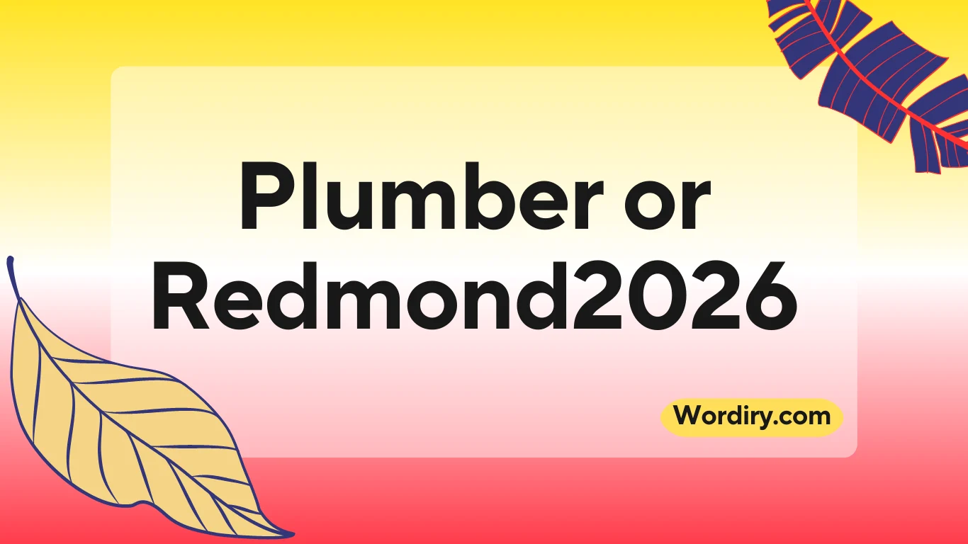 Plumber or Redmond